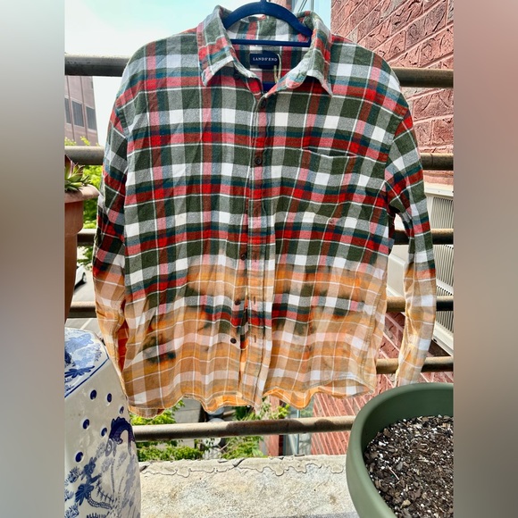 Upcycled Flannel - Greetings From Long Island - Picture 2 of 3